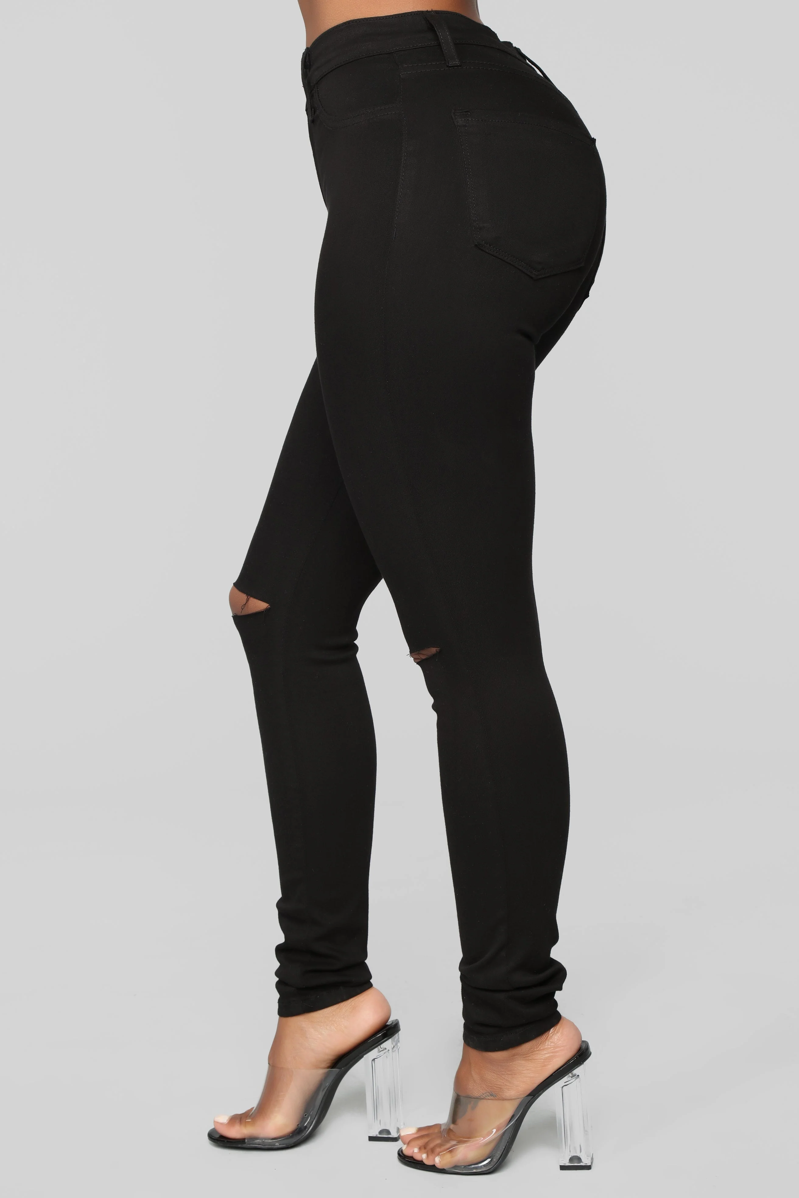 Narrow waist skinny jeans - Black - Image 10