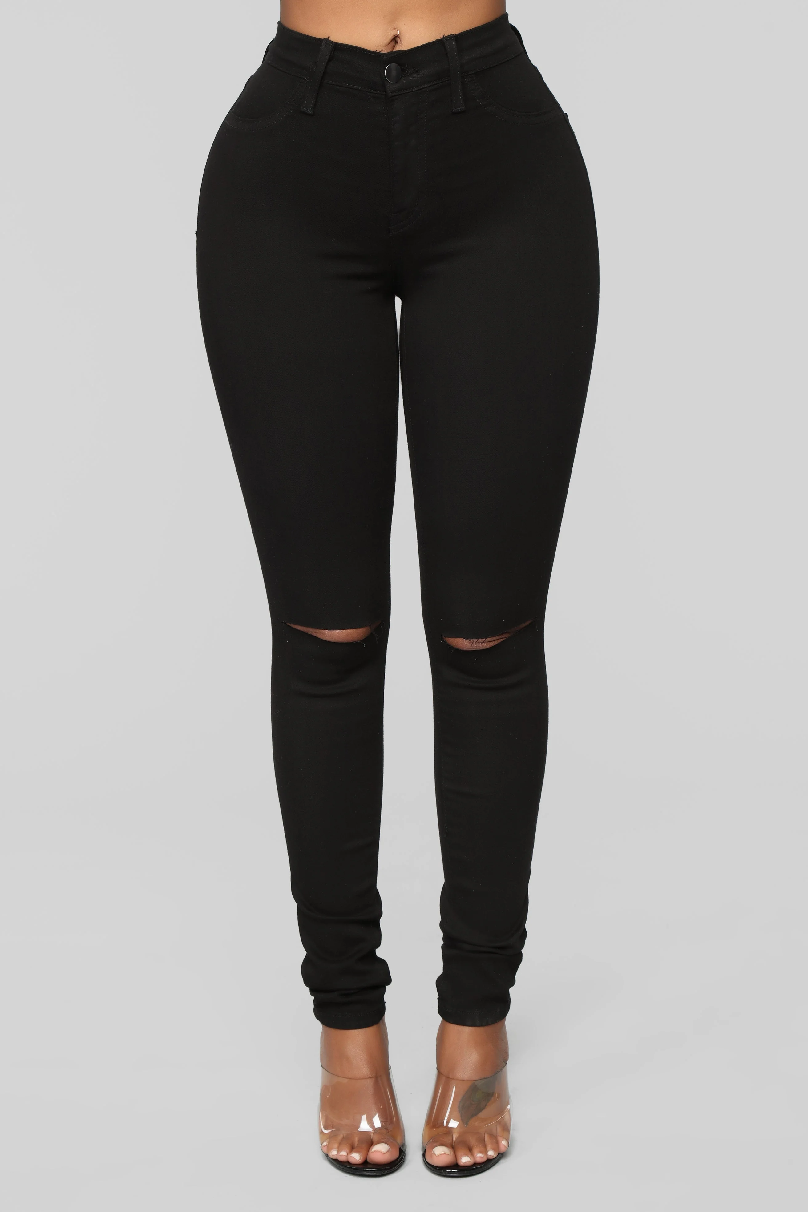 Narrow waist skinny jeans - Black - Image 9