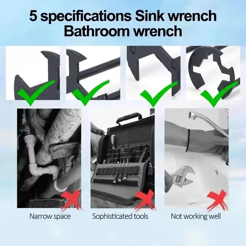 🔥2026 hot sale 🔥🔧Multifunctional Sink Wrench - Image 2