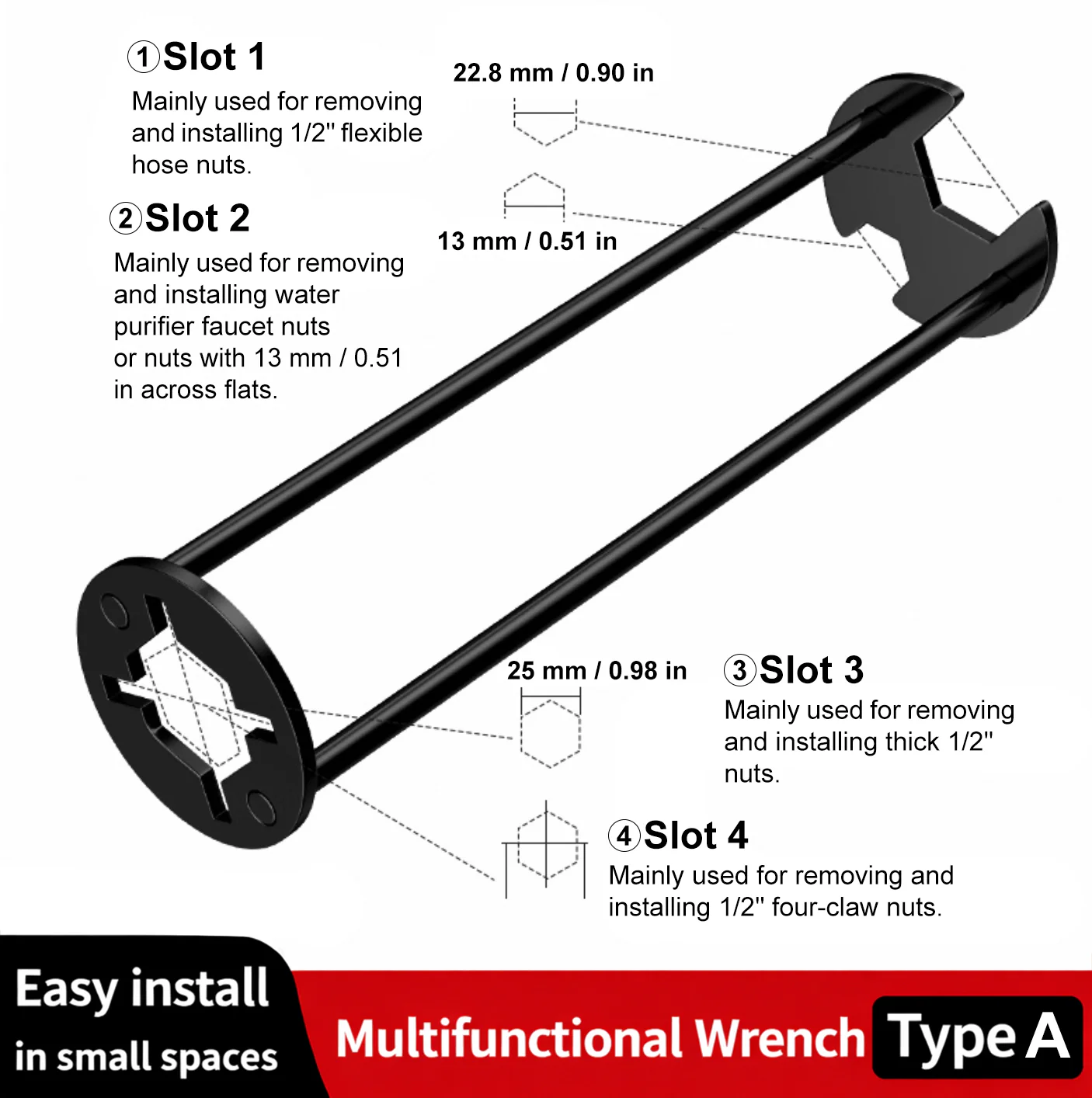 🔥2026 hot sale 🔥🔧Multifunctional Sink Wrench - Image 6