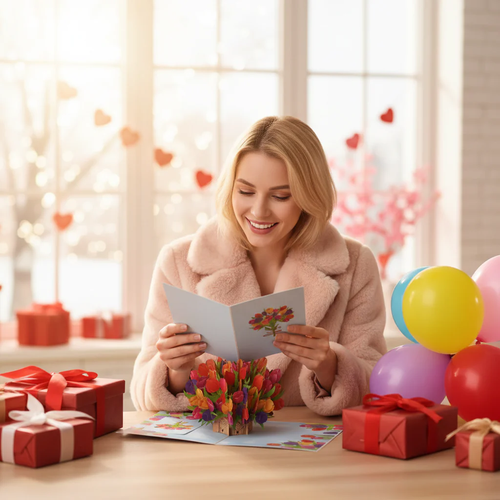 💐 Pop-Up Wildflower Valentine’s Card