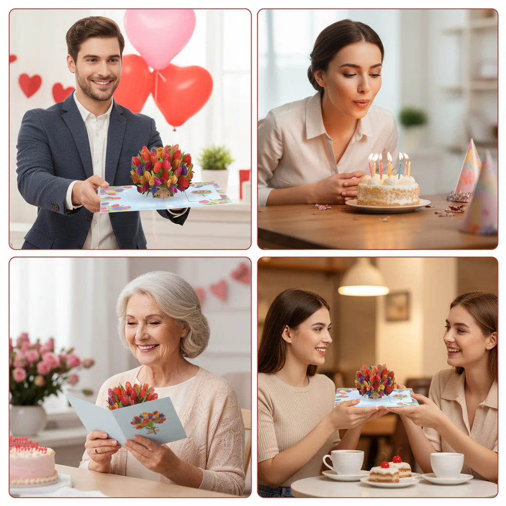 💐 Pop-Up Wildflower Valentine’s Card - Image 4