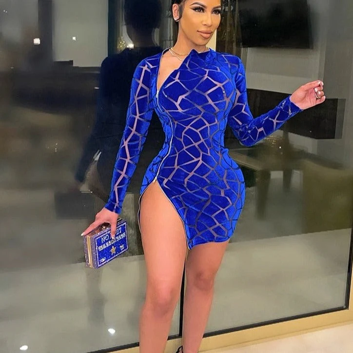 Zipped Mini Dress - Image 5