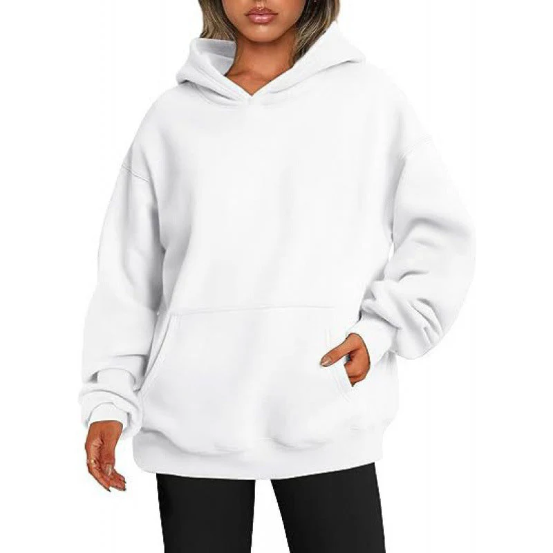 Basic Thick Solid Color Pullover Hoodie - Image 10