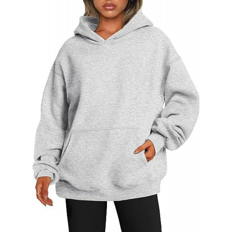 Basic Thick Solid Color Pullover Hoodie - Image 15