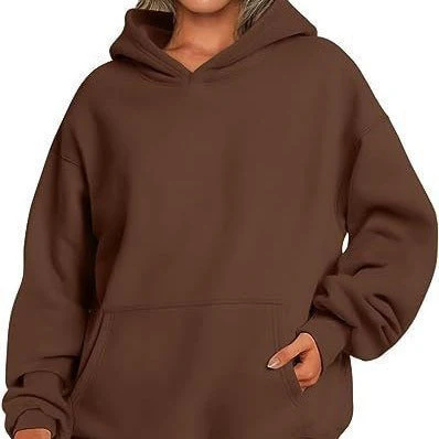Basic Thick Solid Color Pullover Hoodie - Image 16