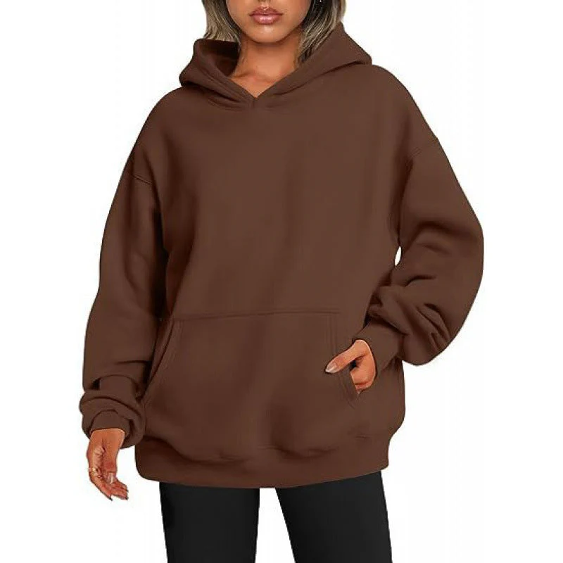 Basic Thick Solid Color Pullover Hoodie - Image 4
