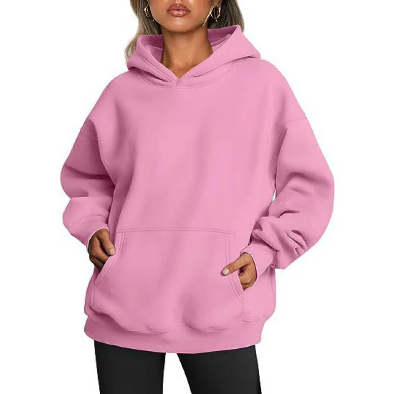 Basic Thick Solid Color Pullover Hoodie - Image 9
