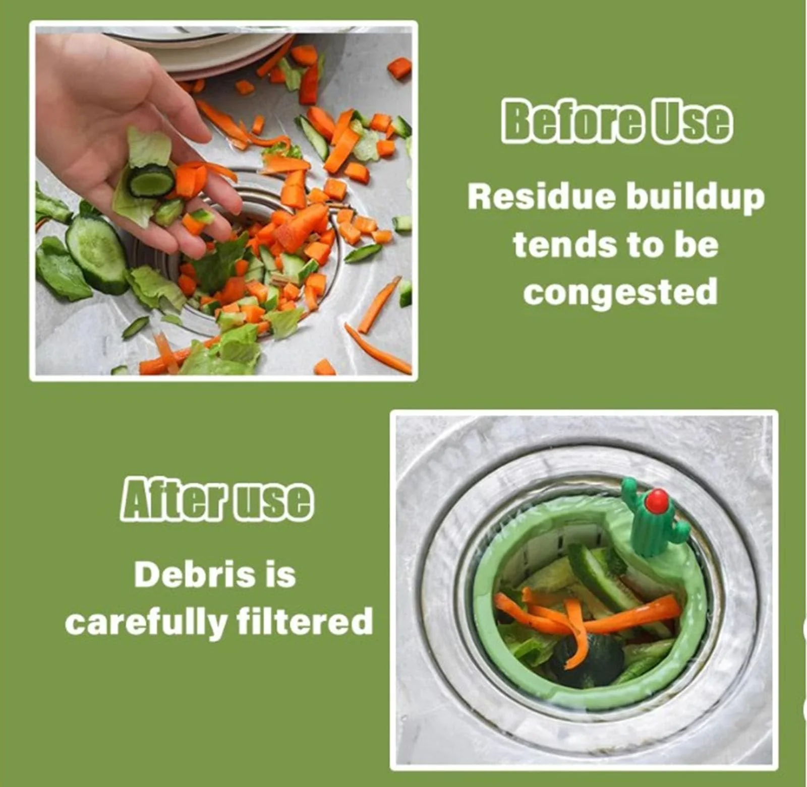 🍽️Cactus Kitchen Automatic Dumping Sink Filter - Image 7