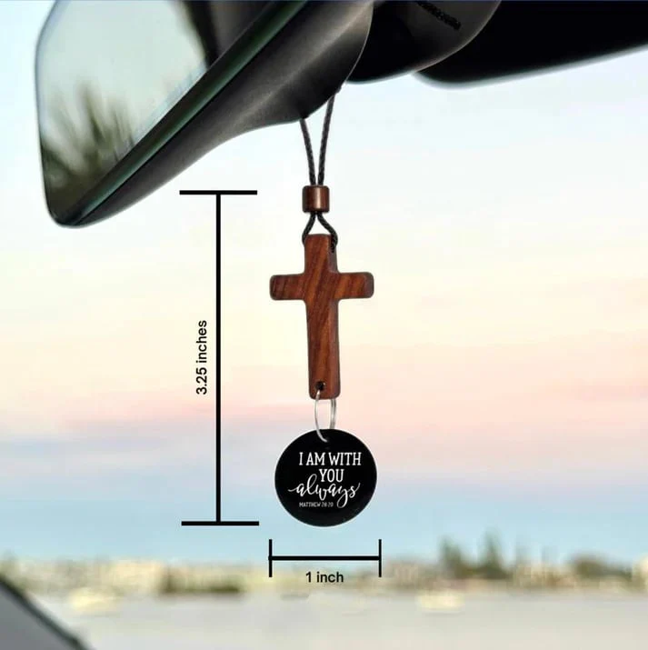 ✝️Bible Verse Car Rearview Hanging Cross Ornament - Tap for a Bible Verse Every Day - Image 4