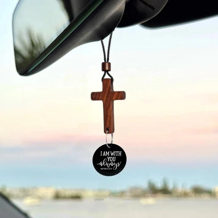✝️Bible Verse Car Rearview Hanging Cross Ornament - Tap for a Bible Verse Every Day - Image 5