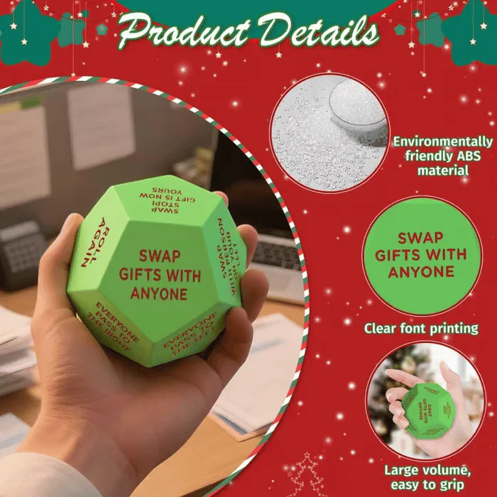 🏆 50K+ SOLD! – Almost Gone💥🎁Hilarious Christmas Gift Exchange Party GameDice