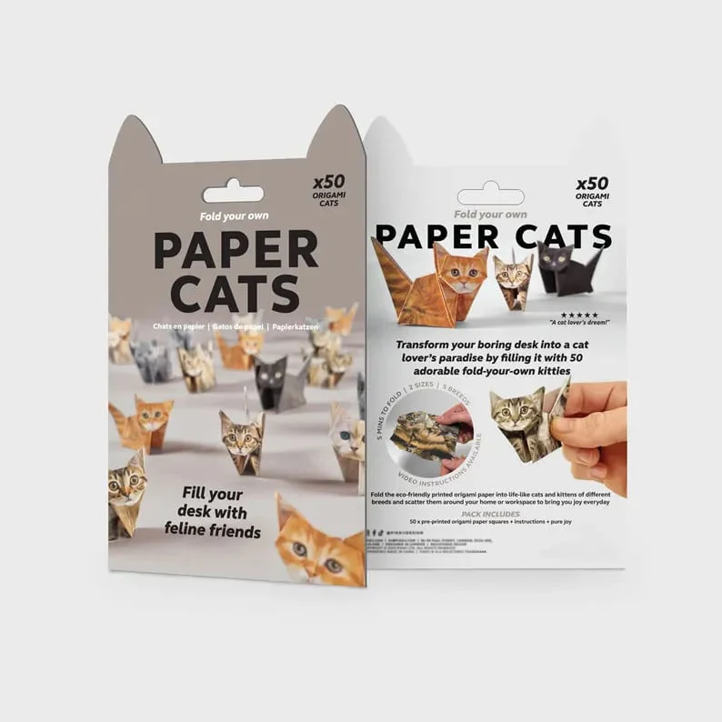 ✨Easy DIY Paper Cats Kit | Guided Lines & Instructions Included🎁Buy More Save More - Image 14