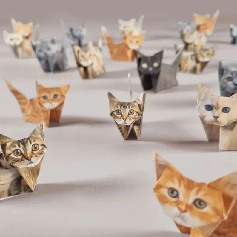 ✨Easy DIY Paper Cats Kit | Guided Lines & Instructions Included🎁Buy More Save More - Image 4