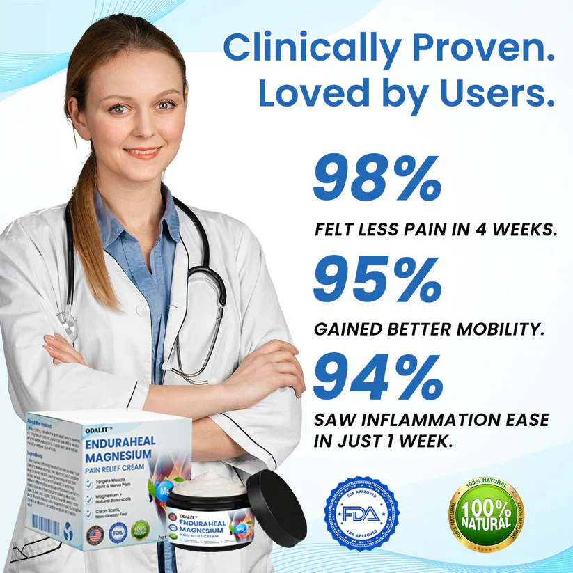 ODALIT™ EnduraHeal Magnesium Pain Relief Cream (Treats Arthritis, Neuropathy, Rheumatism, Sports Injuries & More) - Image 10