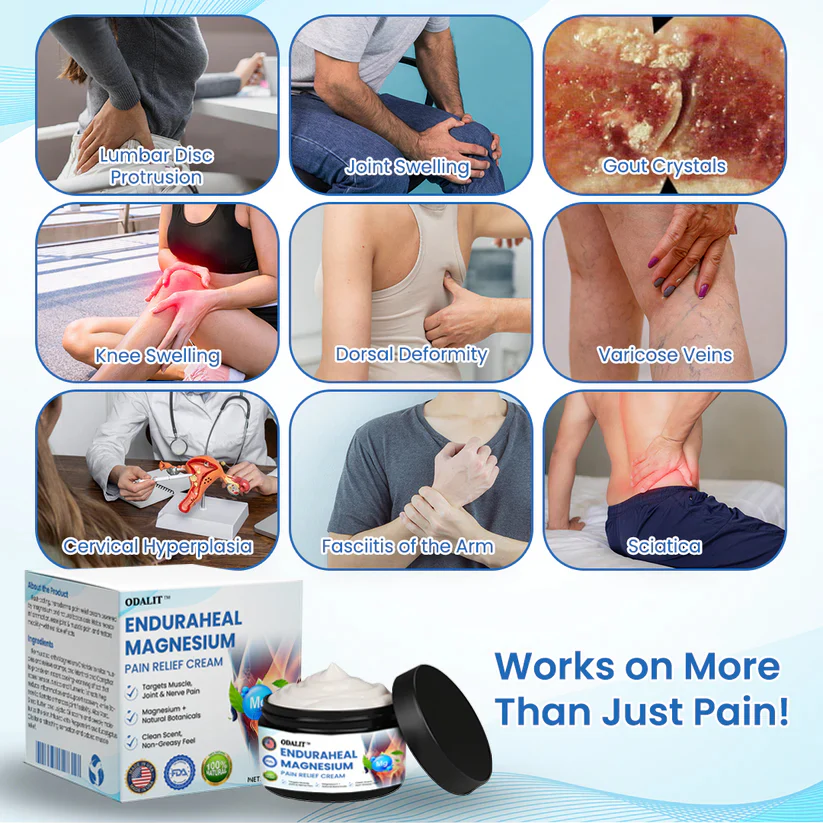ODALIT™ EnduraHeal Magnesium Pain Relief Cream (Treats Arthritis, Neuropathy, Rheumatism, Sports Injuries & More) - Image 6