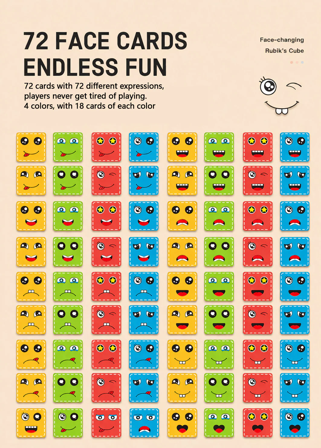 ⚔️ Face-Off! ⚡ The High-Speed Expression Match Game: 🃏 72-Card Mega Pack for Epic Game Nights 🎉 - Image 4
