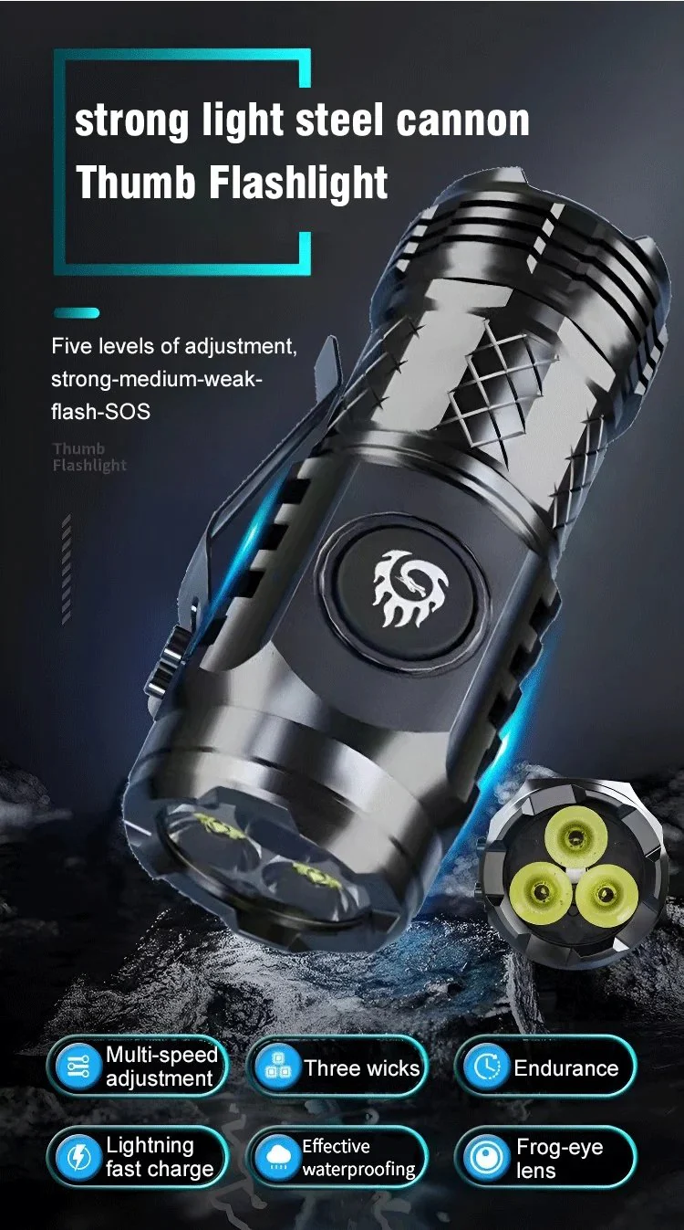 🔥LAST DAY PROMOTION 49% OFF 🔥 - Three-eyed Monster Mini Flash Super Power Flashlight - Image 2