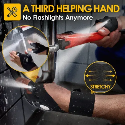 🎄Christmas Sales 49% OFF - 🔥🔥Hands-Free LED Half Finger Gloves