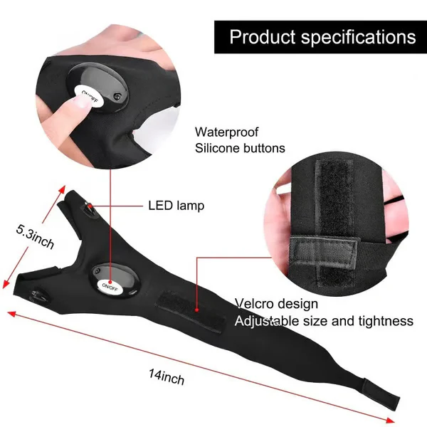 🎄Christmas Sales 49% OFF - 🔥🔥Hands-Free LED Half Finger Gloves - Image 17