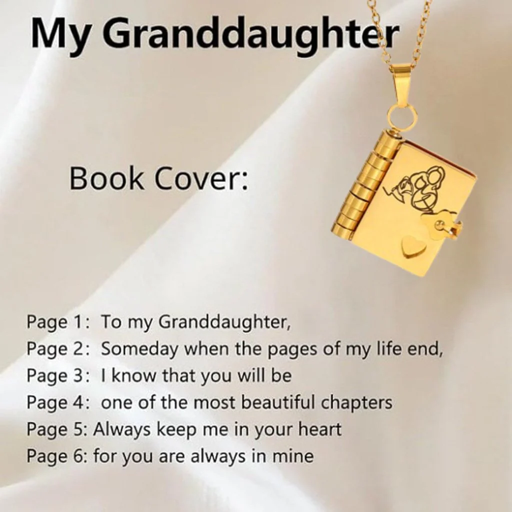 🎁For Granddaughter - The Most Beautiful Chapter Book Necklace - Image 2