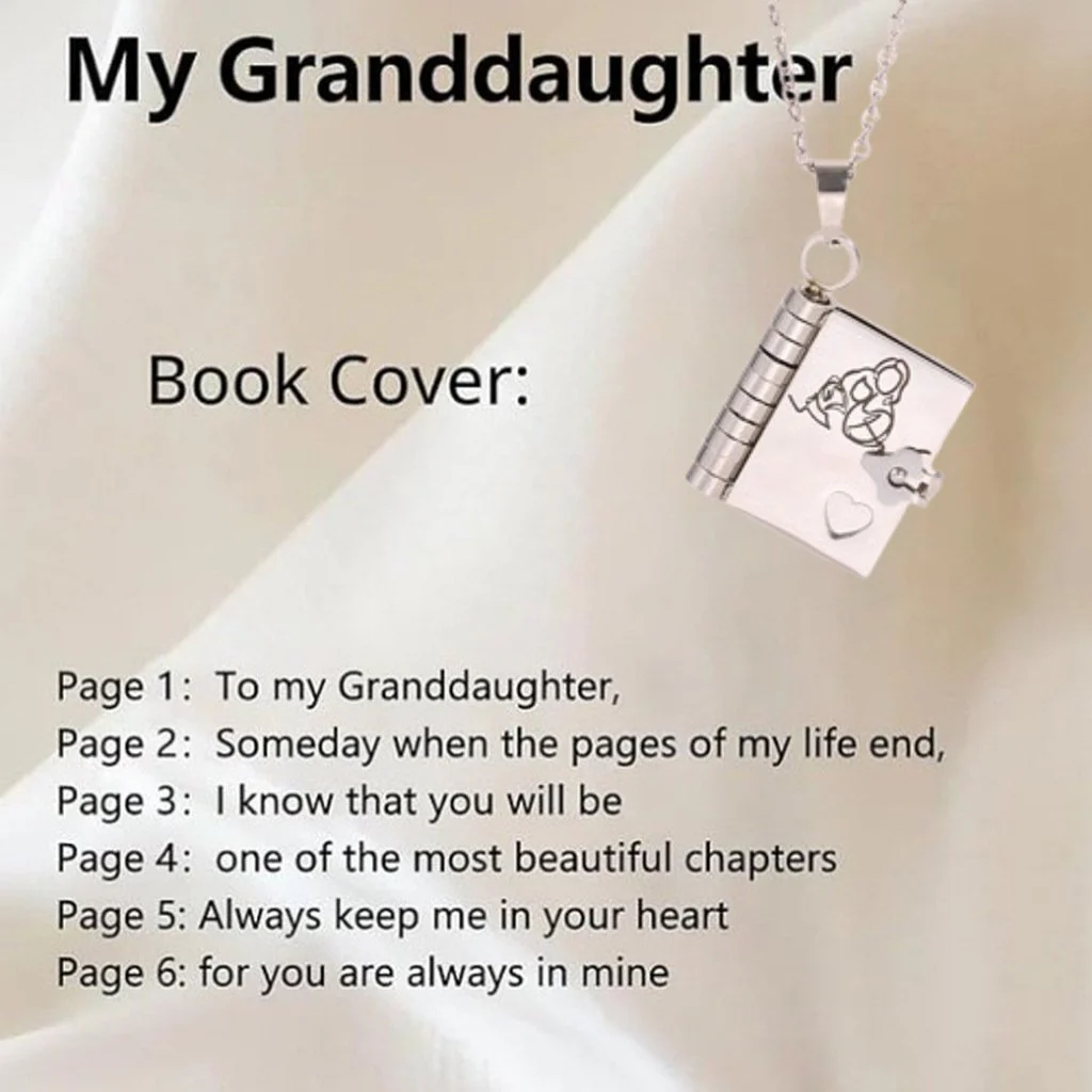 🎁For Granddaughter - The Most Beautiful Chapter Book Necklace - Image 3