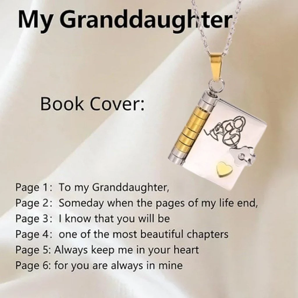 🎁For Granddaughter - The Most Beautiful Chapter Book Necklace - Image 4