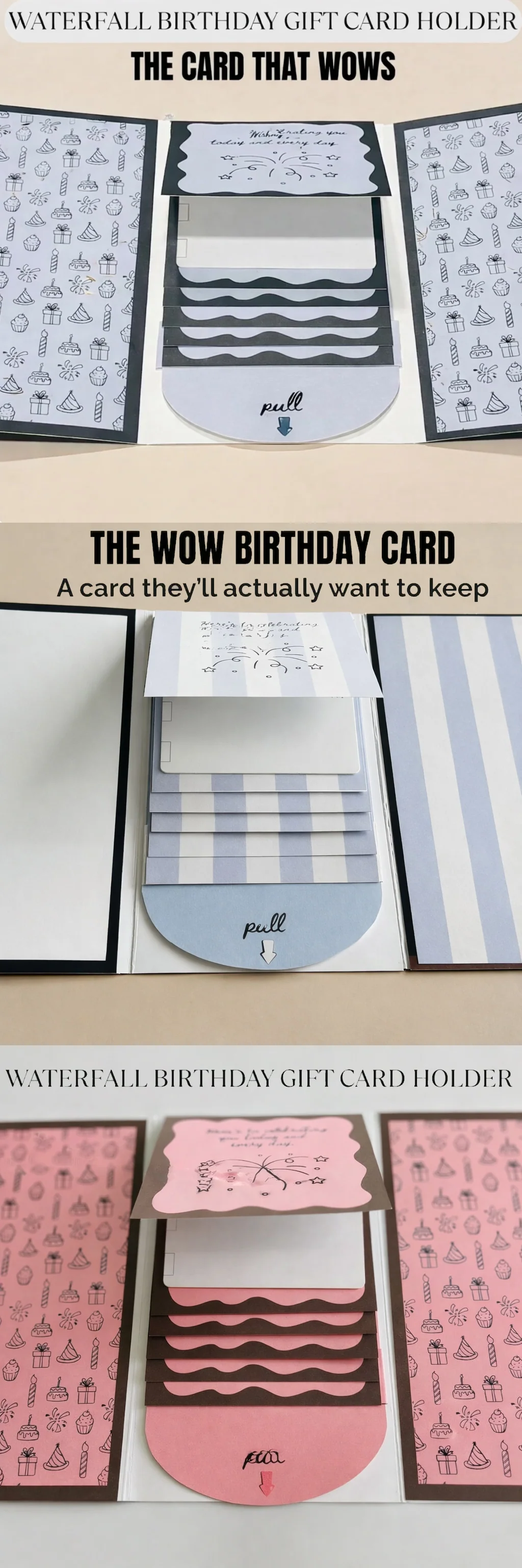 🎁LAST DAY 50% OFF - 🎂✨ Handmade Waterfall Gift Card Booklet💖 - Image 17
