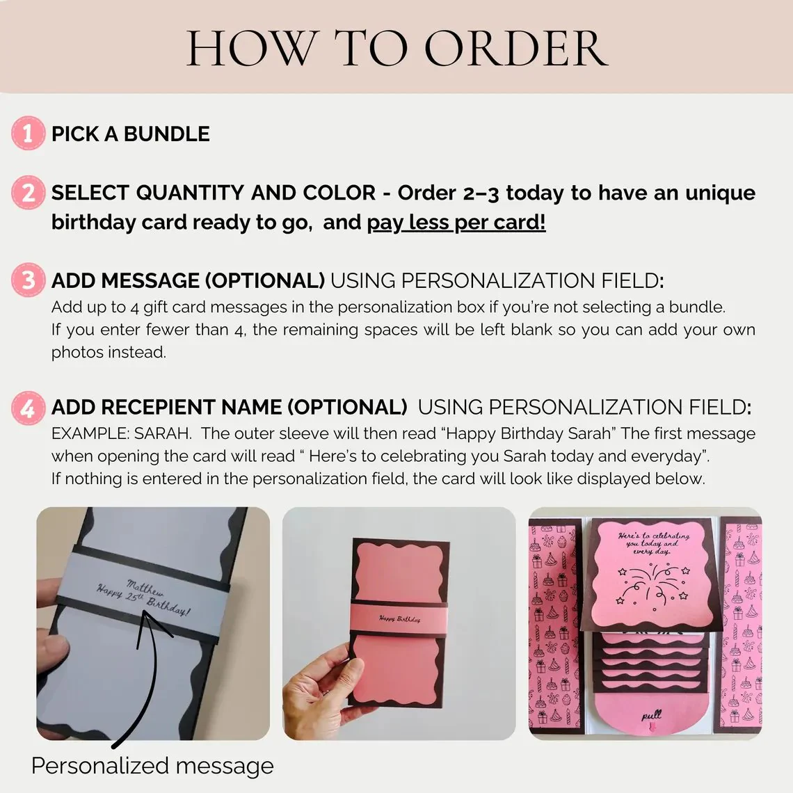🎁LAST DAY 50% OFF - 🎂✨ Handmade Waterfall Gift Card Booklet💖 - Image 4