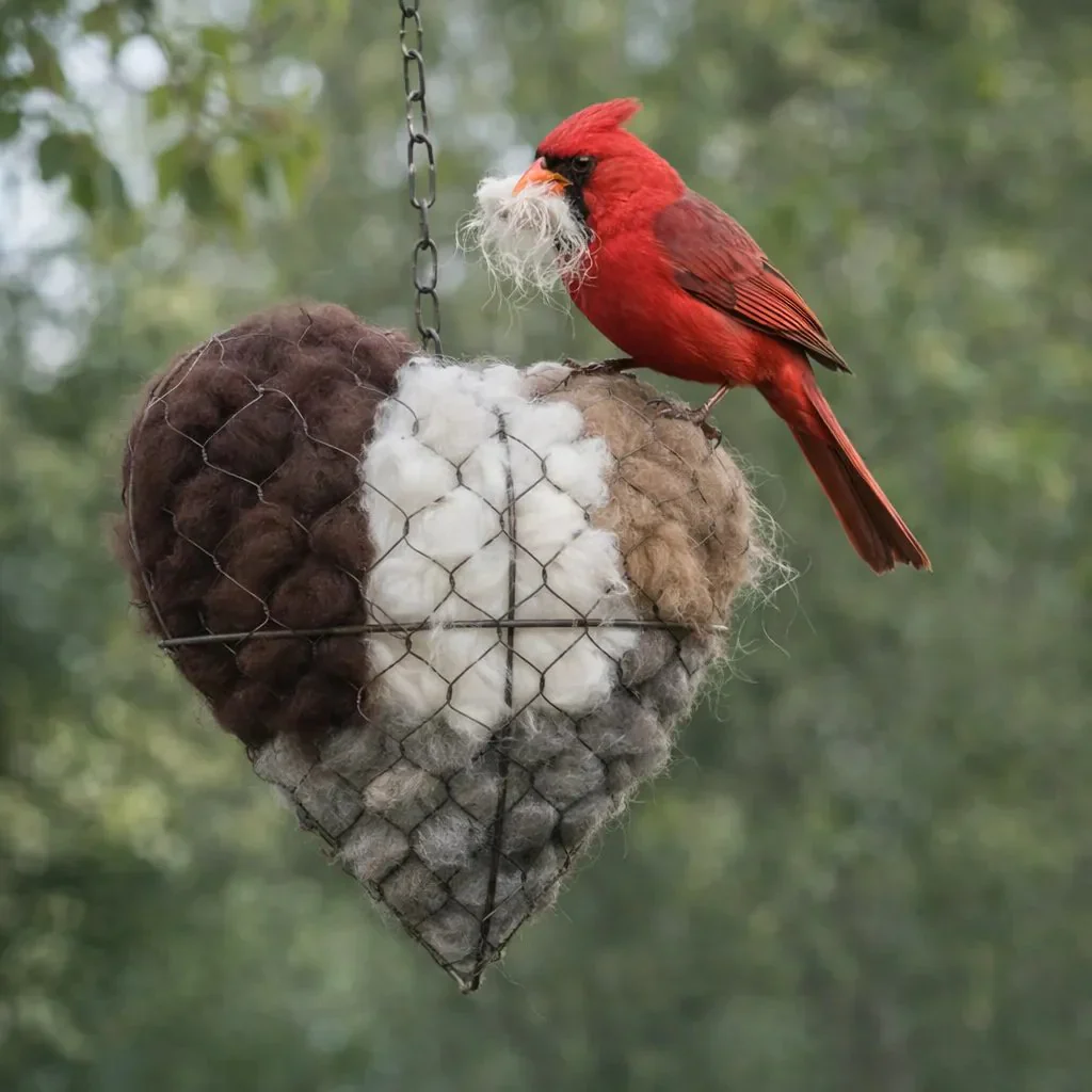 🕊️🎁 Final Day Sale-Handmade Alpaca Fiber Bird Nesting Heart - Image 3