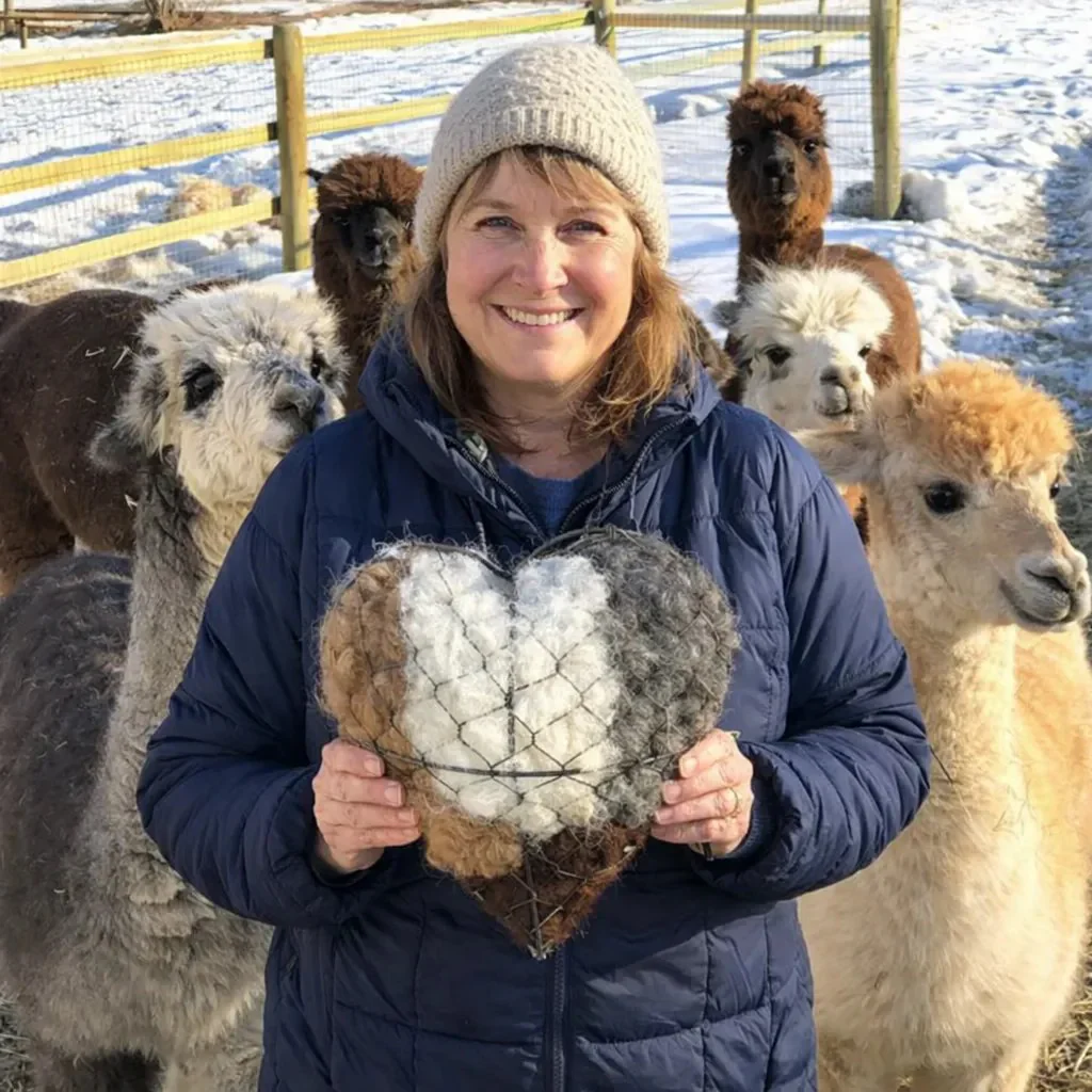 🕊️🎁 Final Day Sale-Handmade Alpaca Fiber Bird Nesting Heart - Image 4