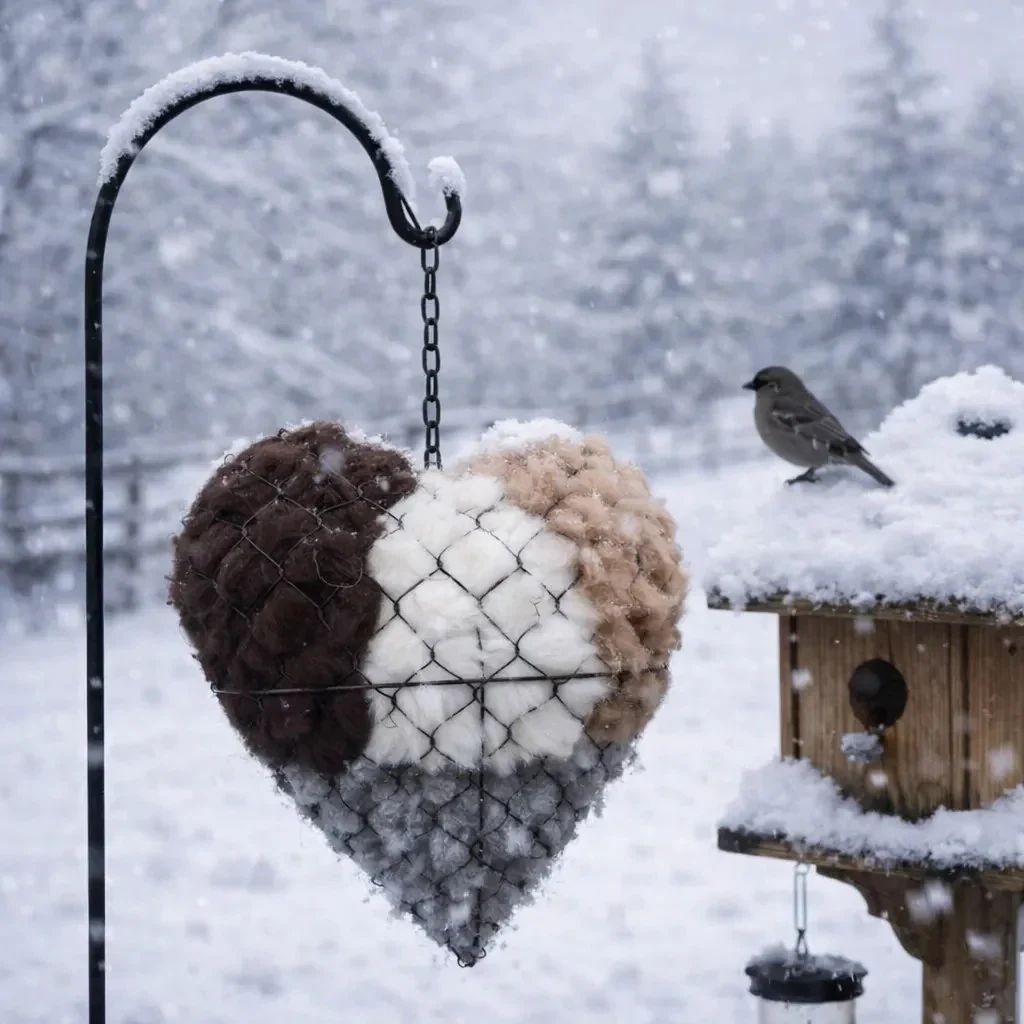 🕊️🎁 Final Day Sale-Handmade Alpaca Fiber Bird Nesting Heart - Image 6