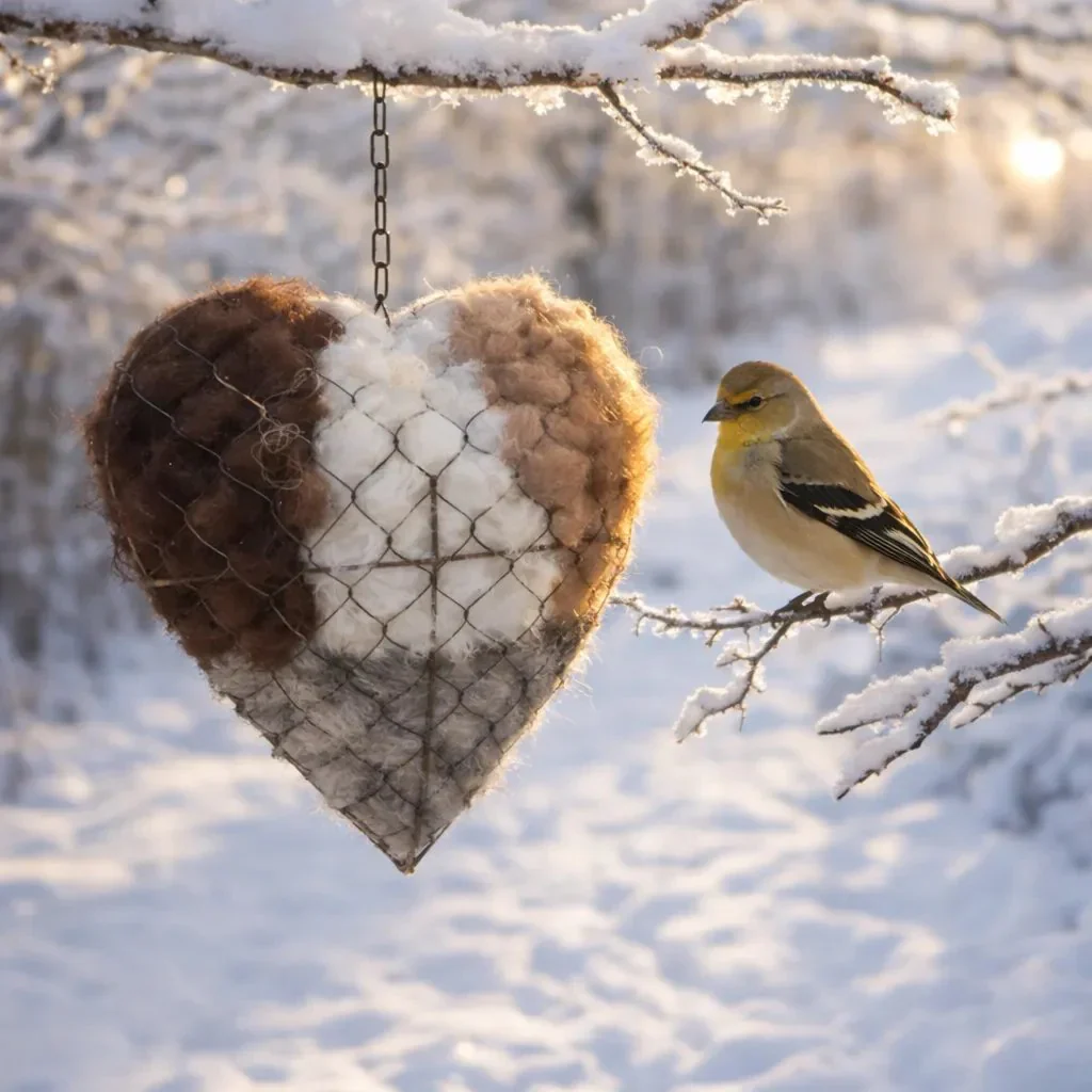 🕊️🎁 Final Day Sale-Handmade Alpaca Fiber Bird Nesting Heart - Image 8