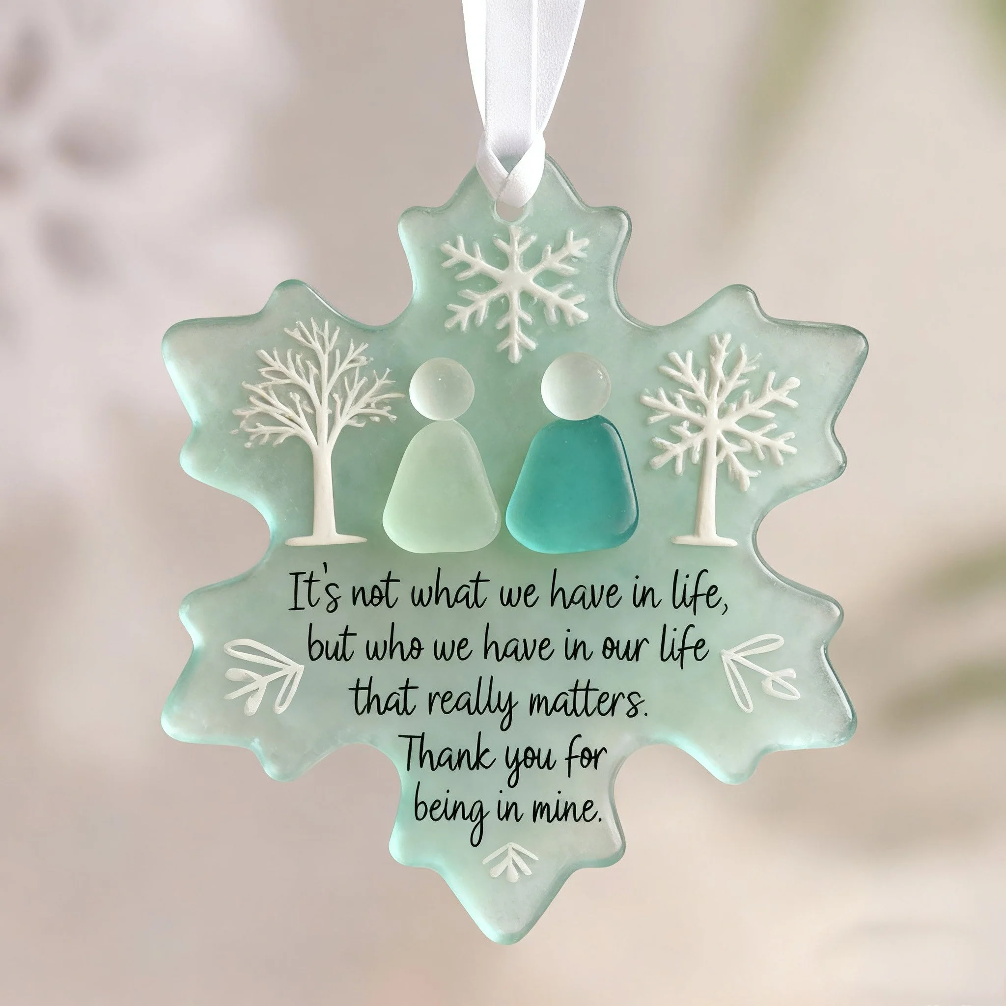 🌊Snowflake-Shaped Sea Glass Friendship Decor❄✨ Shaped by Nature & Crafted by Hand! - Image 3
