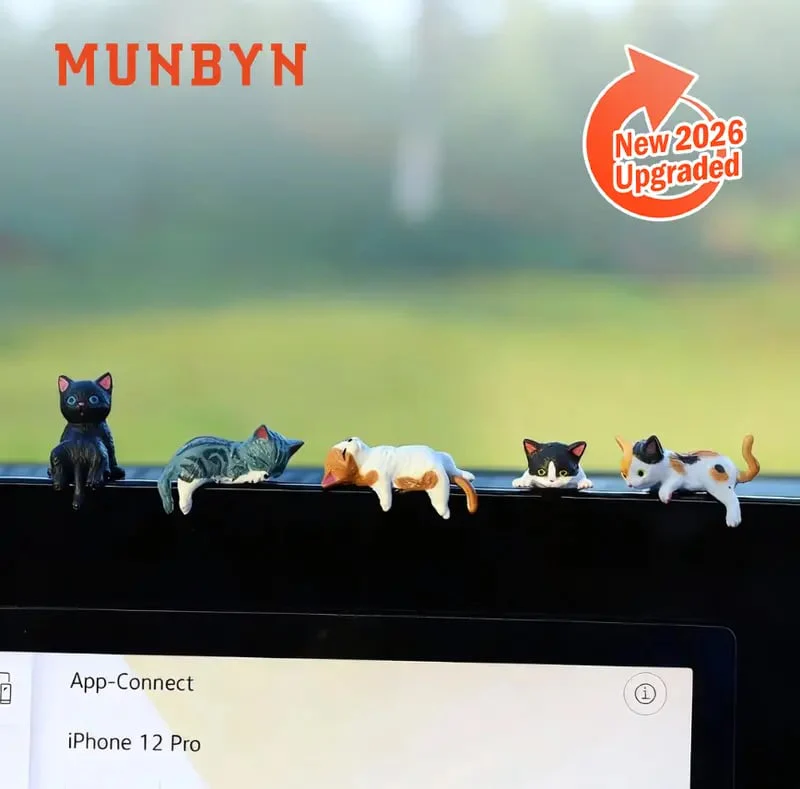 ⏰🔥LAST DAY 59% OFF - Hand-Painted Mini Cat Desk Figurines 😺 Set of 5 Cute Cartoon Kitty Companions - Image 2