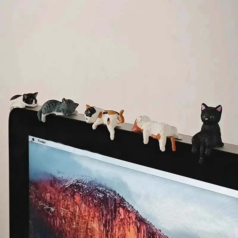 ⏰🔥LAST DAY 59% OFF - Hand-Painted Mini Cat Desk Figurines 😺 Set of 5 Cute Cartoon Kitty Companions - Image 4