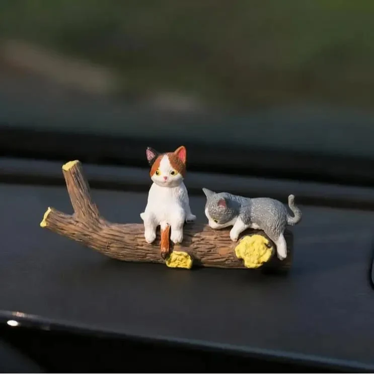 ⏰🔥LAST DAY 59% OFF - Hand-Painted Mini Cat Desk Figurines 😺 Set of 5 Cute Cartoon Kitty Companions - Image 5