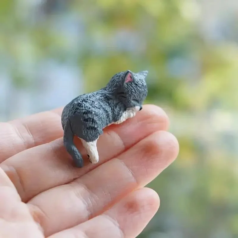 ⏰🔥LAST DAY 59% OFF - Hand-Painted Mini Cat Desk Figurines 😺 Set of 5 Cute Cartoon Kitty Companions - Image 7
