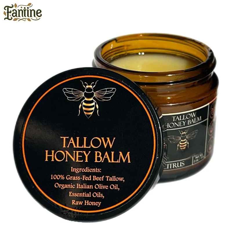 Organic Grass-Fed Beef Tallow Balm With Raw Honey - Image 2