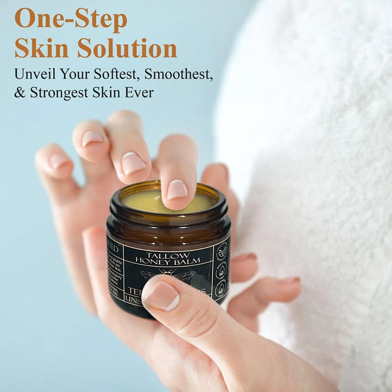 Organic Grass-Fed Beef Tallow Balm With Raw Honey - Image 7