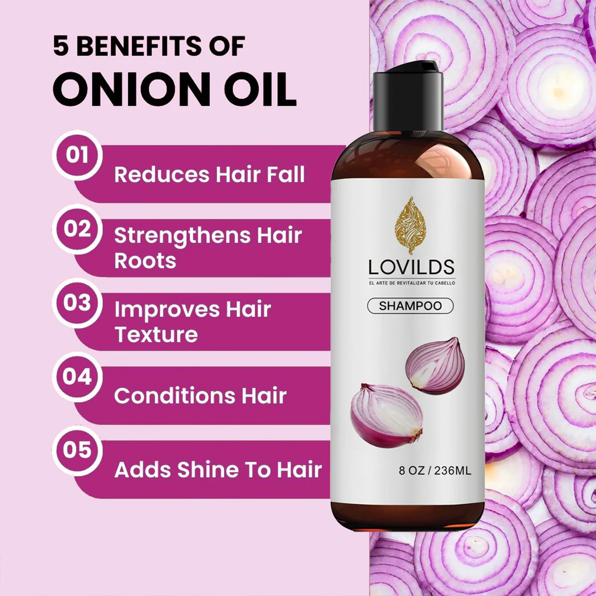 🌱 Regrow Your Hair Naturally —Onion Repair & Growth Shampoo - Image 4