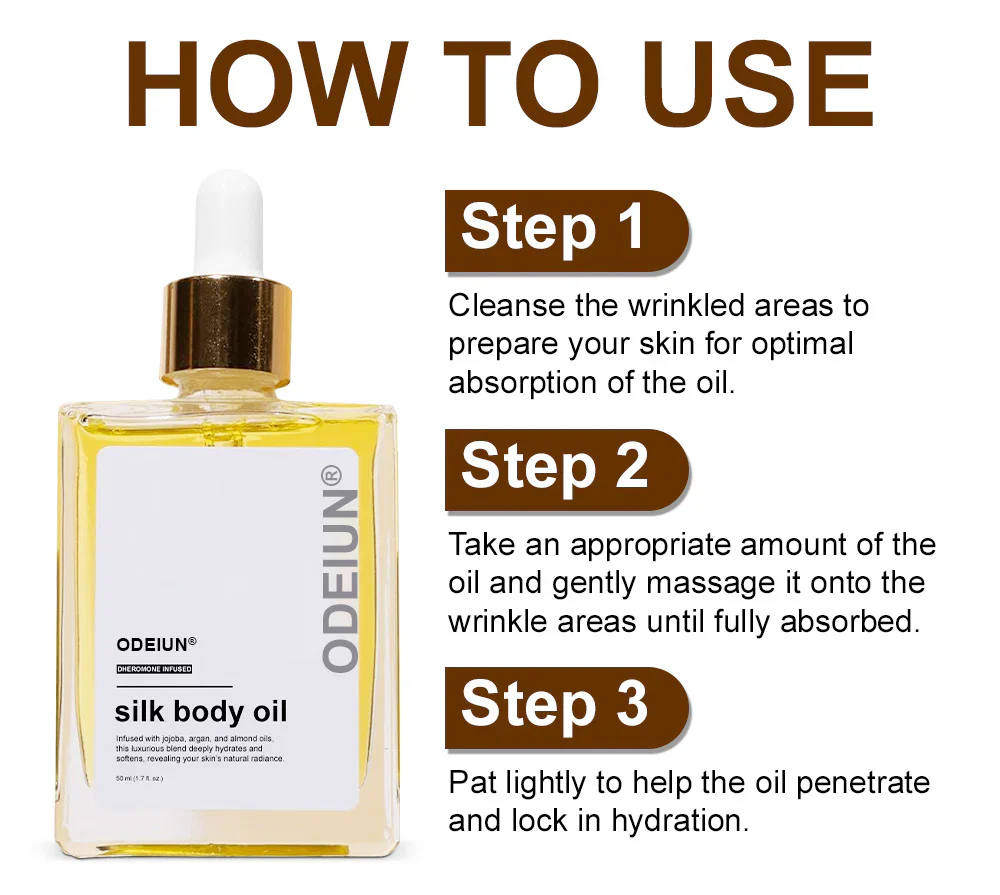✅ODEIUN® 𝐒𝐢𝐥𝐤 𝐁𝐨𝐝𝐲 𝐎𝐢𝐥 ✨ Firms, Lifts & Smooths the Skin, Reduces Wrinkles, and Restores Youthful Elasticity - Image 2
