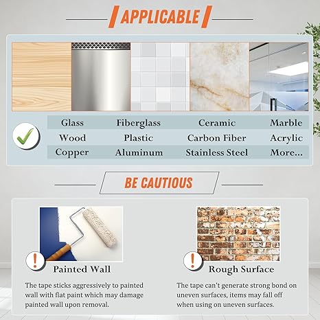 ✨⏰Final 6-hour Preferential Deal✨Extra Large Double Sided Tape , Clear & Tough Nano Tape, Multipurpose Mounting Tape - Image 6