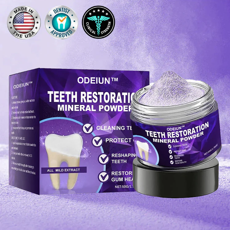 🎁Flash Sale - Don’t Miss Out - ODEIUN™ Teeth Restoration Mineral Powder🦷(ADA recommended)👩⚕️(Treats periodontitis and mouth ulcers, prevents tooth loss, and repairs gum recession)