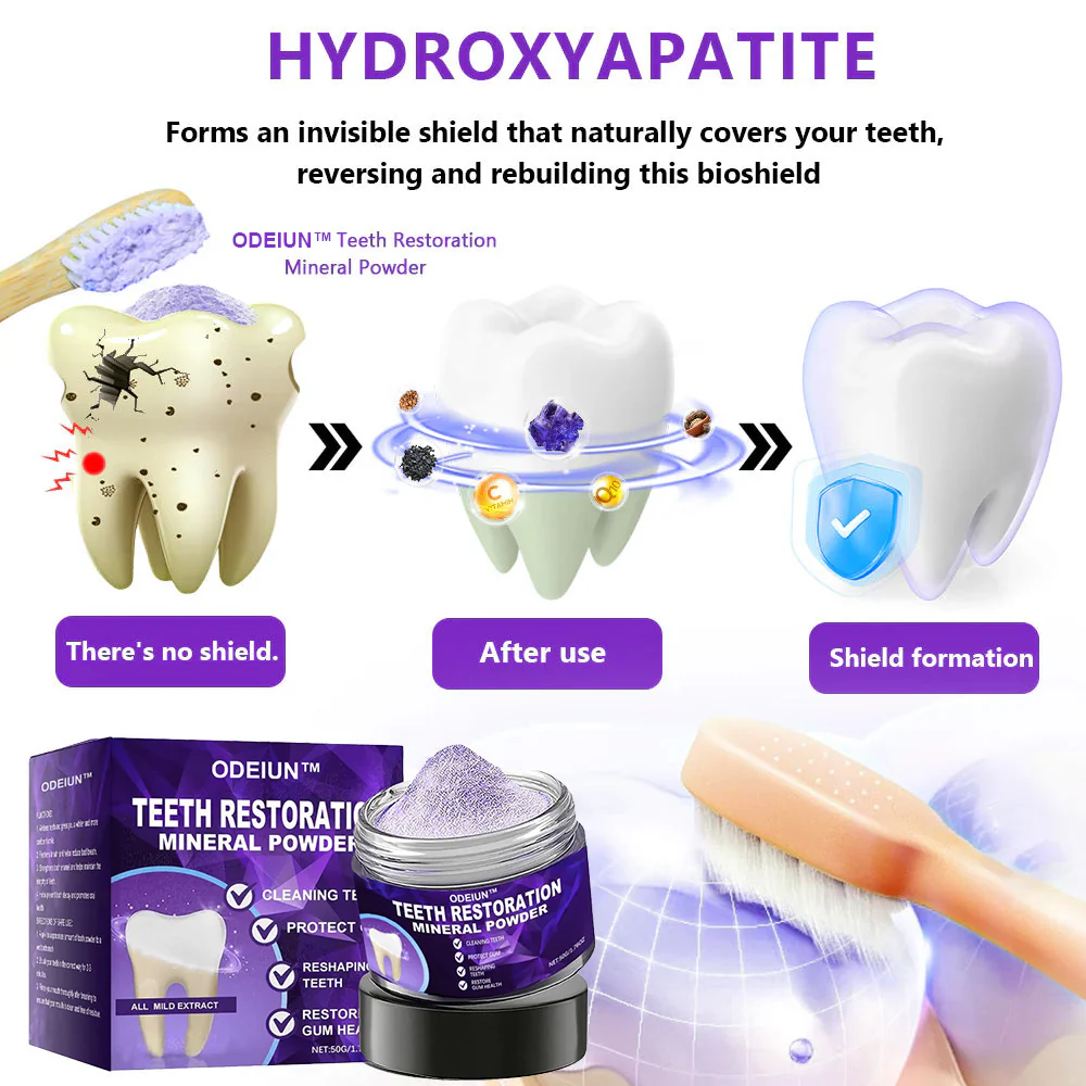 🎁Flash Sale - Don’t Miss Out - ODEIUN™ Teeth Restoration Mineral Powder🦷(ADA recommended)👩⚕️(Treats periodontitis and mouth ulcers, prevents tooth loss, and repairs gum recession) - Image 4