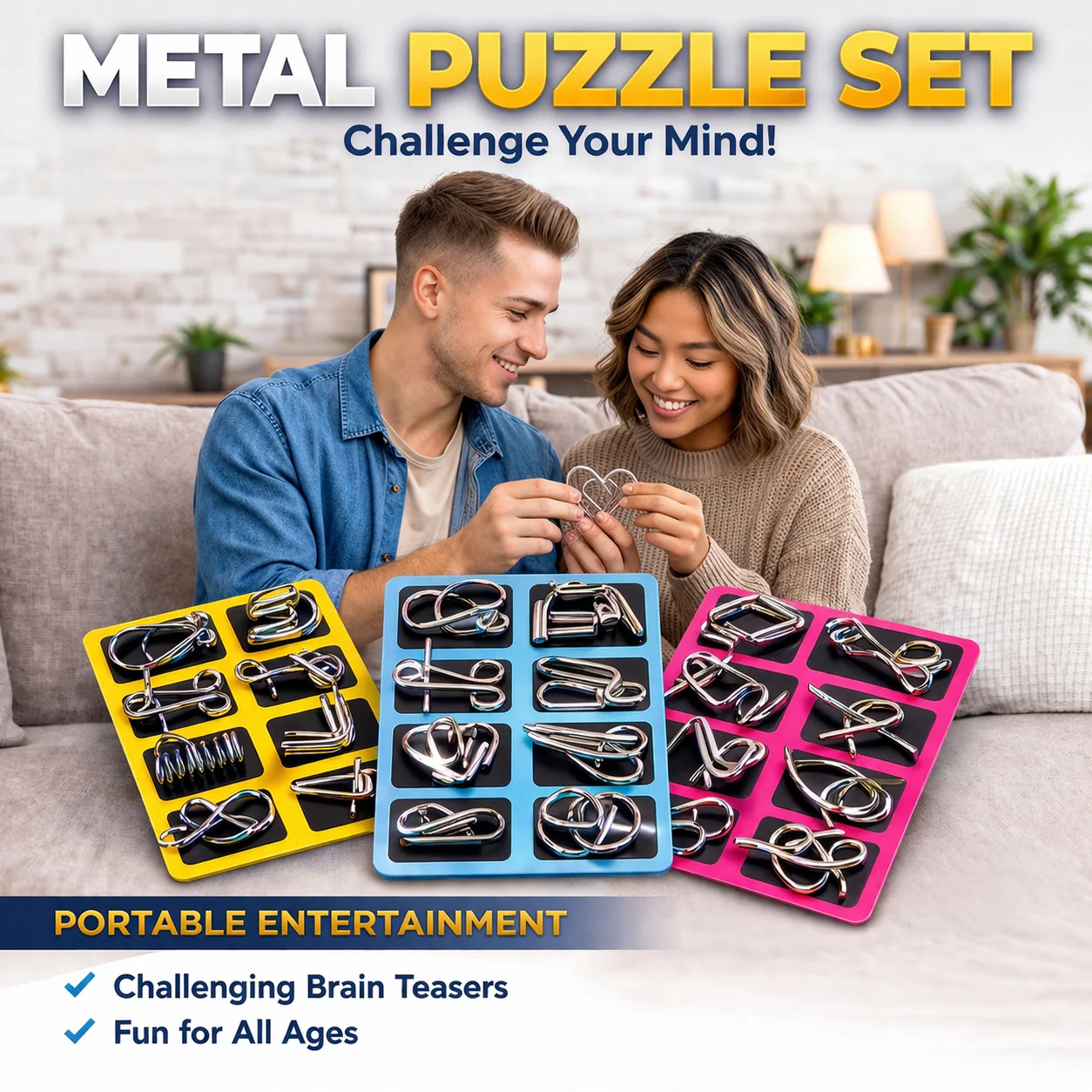 ✅ ✅ The Best Gift🎁 Metal Montessori Puzzle Solving - Image 3