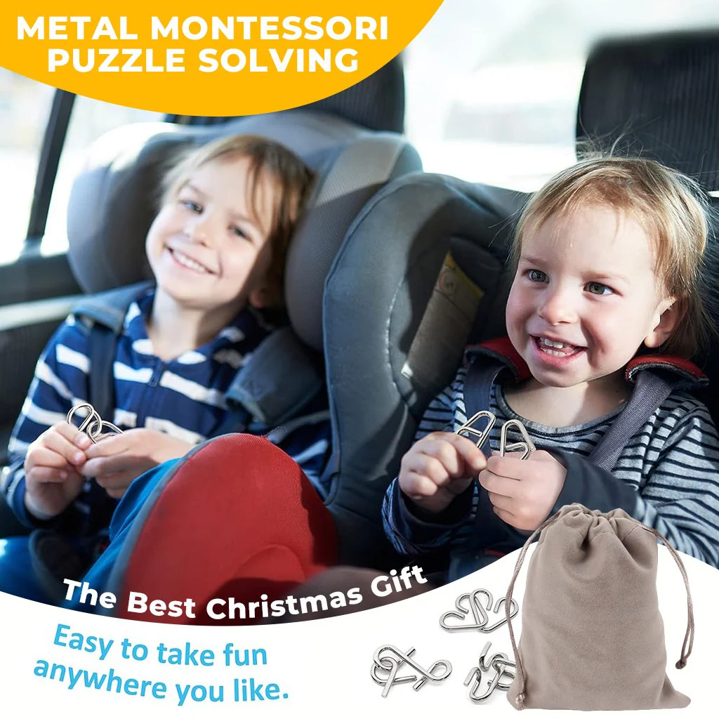 ✅ ✅ The Best Gift🎁 Metal Montessori Puzzle Solving - Image 9