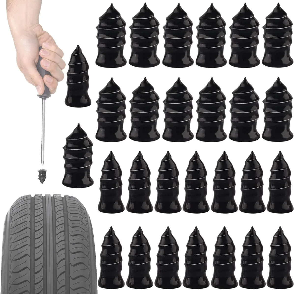 🔥2026 hot sale 🔥 Instant Tire Plug Repair Kit 🚗✨ Free Screwdriver Included! ⭐ - Image 11