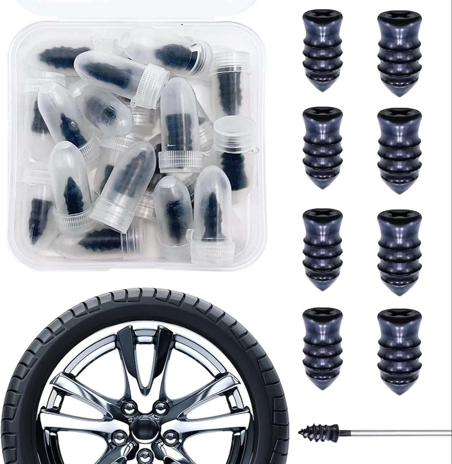 🔥2026 hot sale 🔥 Instant Tire Plug Repair Kit 🚗✨ Free Screwdriver Included! ⭐ - Image 3