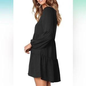 Women's V-Neck Belted Straight Dress - Image 9